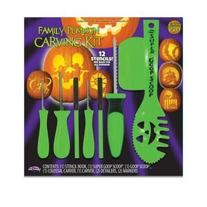 🔥Fun World Pumpkin Pro 20 Piece Family PUMPKIN CARVING KIT Tools Patterns NWT🔥